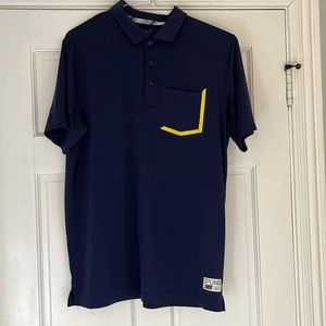 Navy men’s cotton polo shirt